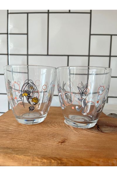 Paşabahçe Bugs Bunny Printed Glass Cup of 2