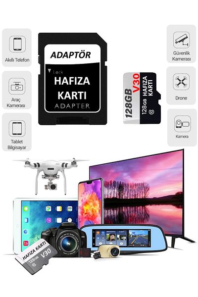 Ventus Sprange 128 Gb U3 Memory Card Faster Transfer Speed ​​Class 10 4K Video Recording (V30)