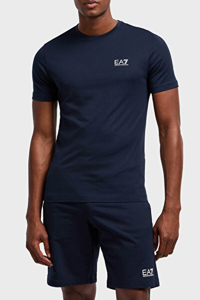 EA7 100% бавовна, прямий крій, футболка з круглим вирізом, чоловіча футболка 8NPT25 PJVPZ 0562