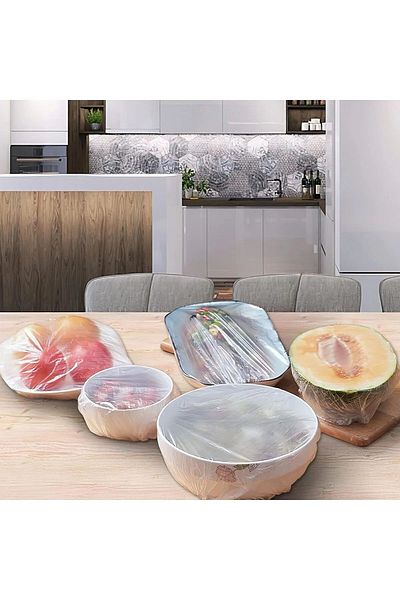 Vi Caro 100Pcs Practical Freshness Preserving Pots and Saucers Cap |   Multi-Purpose Cover Food Bonnet Bag