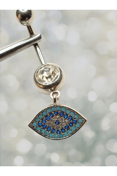 BEZO 316L Silver Color Belly Piercing - 100% Surgical Steel with Dangle