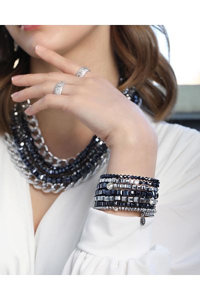 Fatma yaşar Spiral Crystal Bracelet