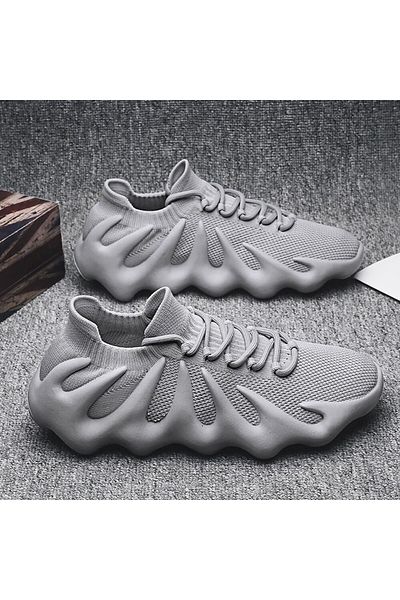 Elisay Moda YÜRÜMEK BIZIMLE GÜZEL Size 1 Gray Knitwear Sneaker - Unisex Sports Shoes
