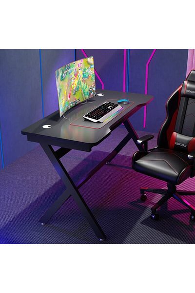 1st Y-Shaped Gaming Table - 120x60cm Surface - Black