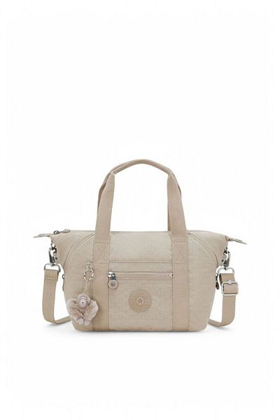 Kipling Beige Embossed Art Mini Sign Women's Shoulder Bag (K15410)