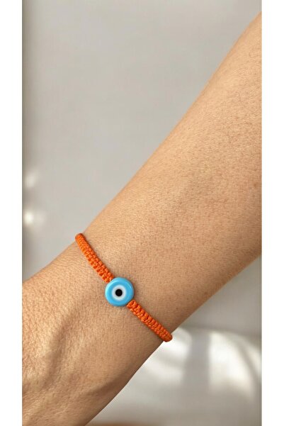 Bensei Takı Dükkanı BENSEI سوار قابل للتعديل من الزجاج الأزرق مع خرز عين الشر
