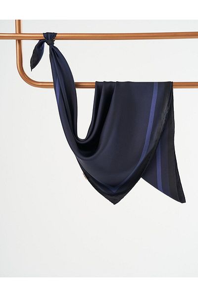 Kayra Μεταξωτό μαντήλι Navy Blue Gradient