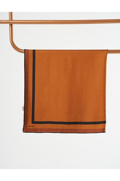 Kayra Μεταξωτό μαντίλι Tan Gradient