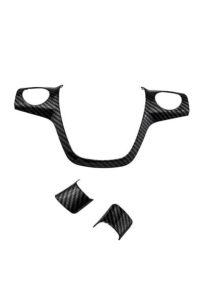 Choice 3pcs Carbon Black For Ford Focus 3 Mk3 2012 2013 2014 For Kuga 2013 2014 2015 Steering Wheel Panel C