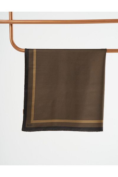 Kayra Μεταξωτό μαντίλι Khaki Gradient
