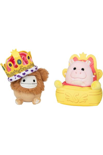 TOYFEST مجموعة ألعاب Micromallows Squishmallows Mini الناعمة المصنوعة من القطيفة مكونة من شخصيتين + ملحقتين - 6 سم - MOD-4