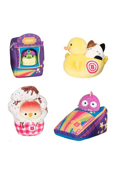 TOYFEST لعبة Micromallows Squishmallows Mini Plush - مجموعة من 6 مجسمات + 4 ملحقات. + 4 مجسمات ملابس - 6 سم - MOD-2