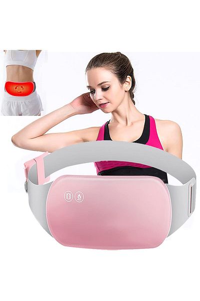 Yelajoy Waist Heating Pad, Portable, With 3 Levels of Massage, Fast Heating, Pain Relief, Suitable for Women