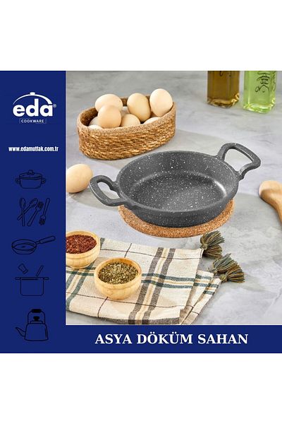 Eda Burak Eda مصنوع من الجرانيت المصبوب بدون غطاء مقاس 18 سم