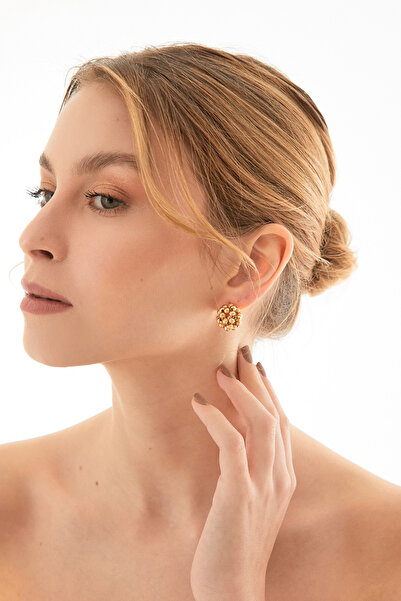 Fulla Moda Dorika Knitted Ball Earrings