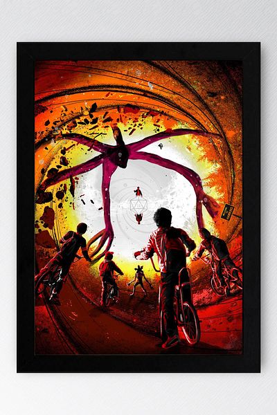 Saturn Stranger Things Pictură înrămată - Poster de serie