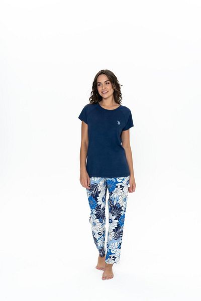 U.S. Polo Assn. Γυναικεία Σουίτα Πιτζάμα Navy Blue - 20095