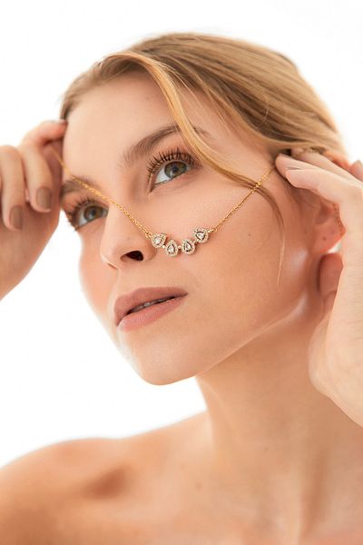 Fulla Moda Stoned Clover Steel Necklace