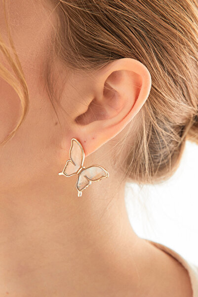Fulla Moda Butterfly Pearlescent Earrings