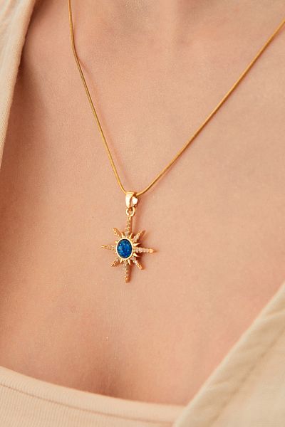Fulla Moda Star Steel Necklace