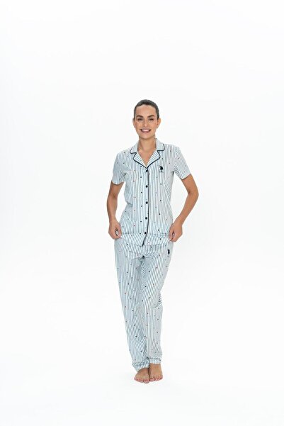 U.S. Polo Assn. BAZA. Polo Assn. Set de pijamale de damă bleumarin