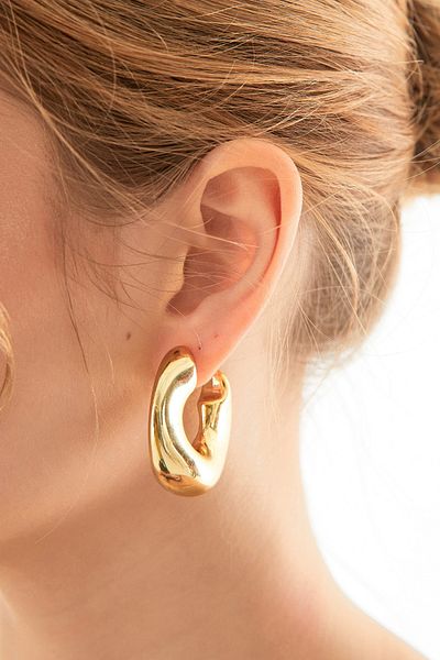 Fulla Moda Half Hoop Earrings
