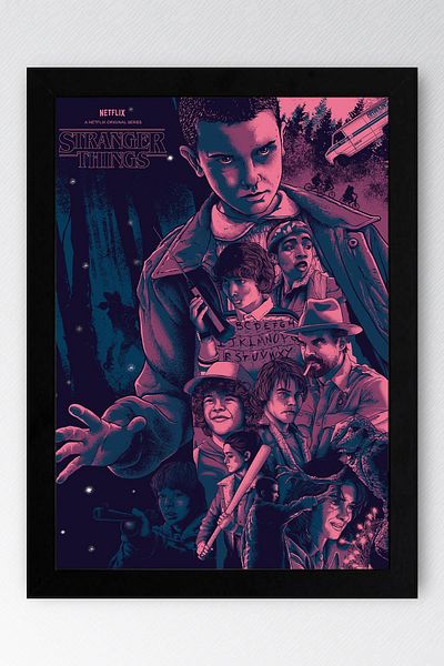 Saturn Stranger Things Pictură înrămată - Poster de serie