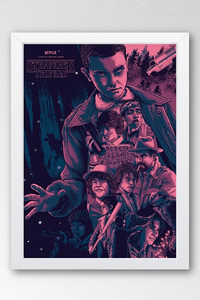 Saturn Πίνακας με κορνίζα Stranger Things - Πίνακας αφίσας της τηλεοπτικής σειράς