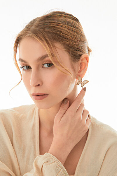 Fulla Moda Butterfly Pearlescent Earrings