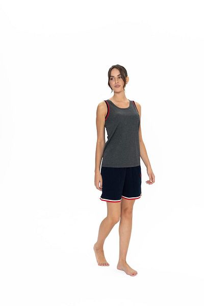 U.S. Polo Assn. Women's Anthracite Melange Shorts Set