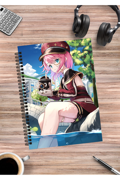 mertfigur Caiet cu spirală Genshin Charlotte Anime A5 (50 coli)