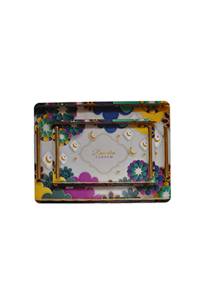 Wavy store طقم مكون من 2 صينية على شكل رمضان