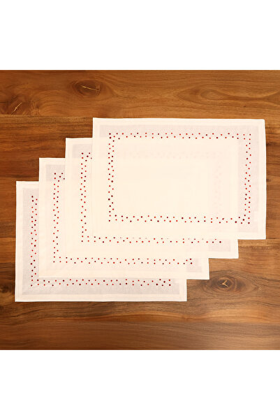 Home Harmony بقع الكتان الأمريكية خدمة 4 قطع 35x50 سم