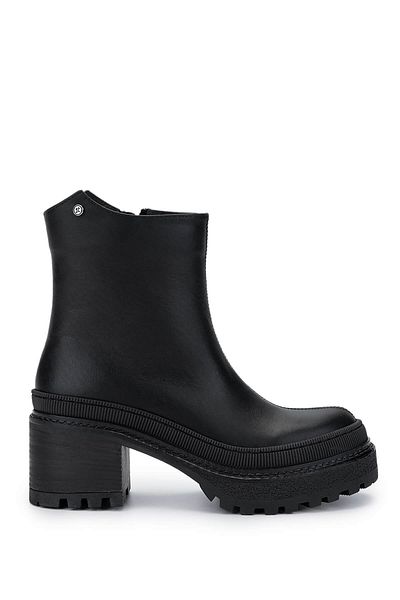 Tamer Tanca Women's Genuine Leather Black Casual Boots