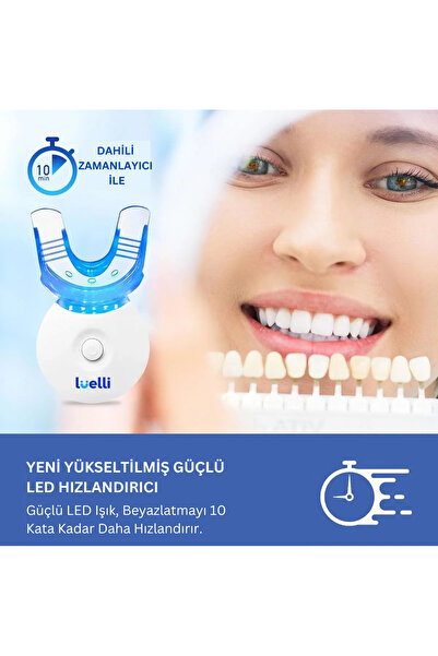 Luelli 35% Karbamid Peroksit Diş Beyazlatma Kiti | Uv Led Işık, Diş Beyazlatıcı Jel, Diş Lekesi Giderici
