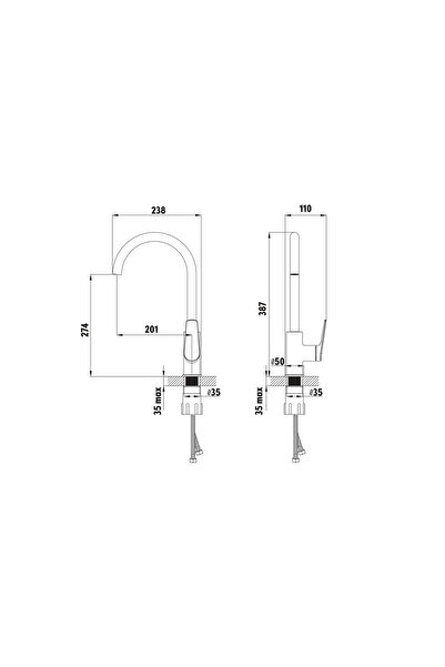 Turkuaz Kitchen Faucet, Aqua