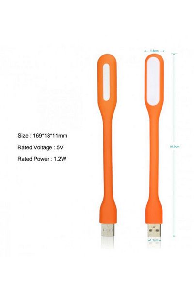Generic LEDUnbrand Mini Flexible USB LED Night Reading Lamp Orange