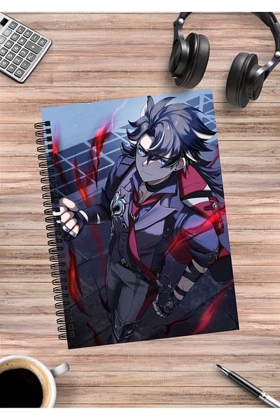 mertfigur Genshin Wriothesley Anime Spiral Notebook A5 (50 Sheets)