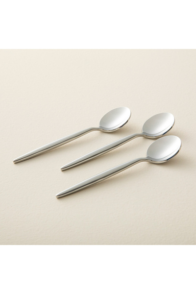 Chakra Elina 6 Parça Çay Kaşığı Seti Yarı Mat Gümüş