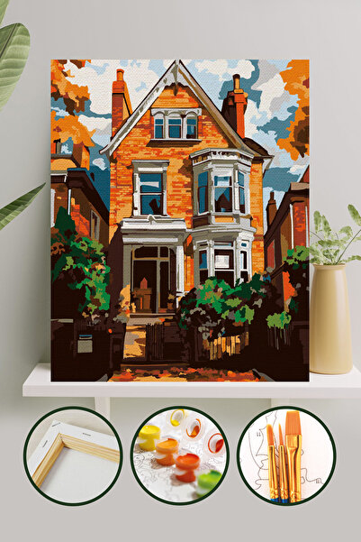 Palmiye Hobi Sanat Kırtasiye Sayılarla Boyama 40x50 Cm Tuval Seti Fırça Boya ...