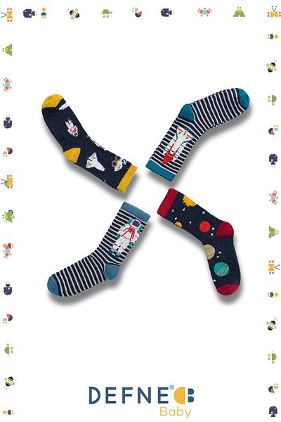 Defne Baby 4 Pairs of Boy's Socks