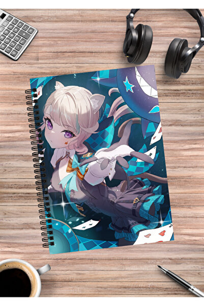 mertfigur Genshin Lynette Anime Spiral Notebook A5 (50 Sheets)