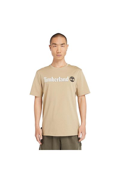 Timberland Tb0A5Upq Linear Logo Sleeve Yellow Men's T-Shirt