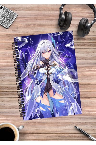 mertfigur Genshin Skirk Anime Spiral Notebook A5 (50 Sheets)