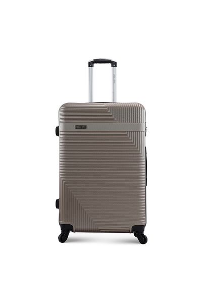 PARAJOHN ABS Hardside Spinner Check In Medium Luggage Trolley 24 Inch Champaigne