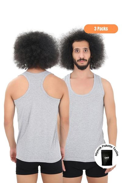 CNT Men's 3-Piece Full Lycra Rambo Sports Tank Top
