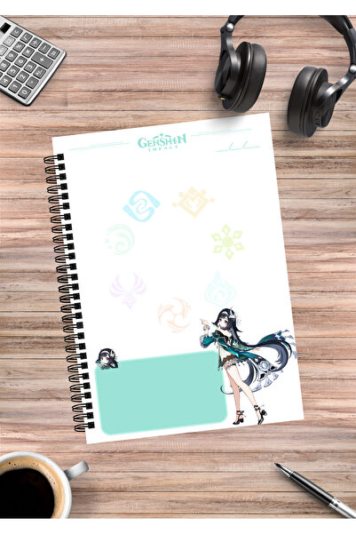 mertfigur Genshin Yan Lan Anime Spiral Notebook A5 (50 Sheets)