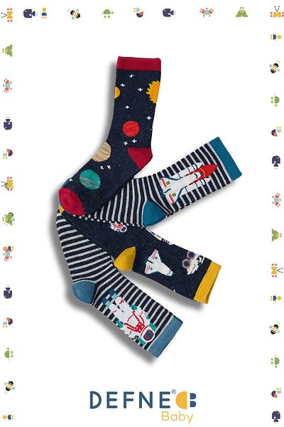 Defne Baby 4 Pairs of Boy's Socks