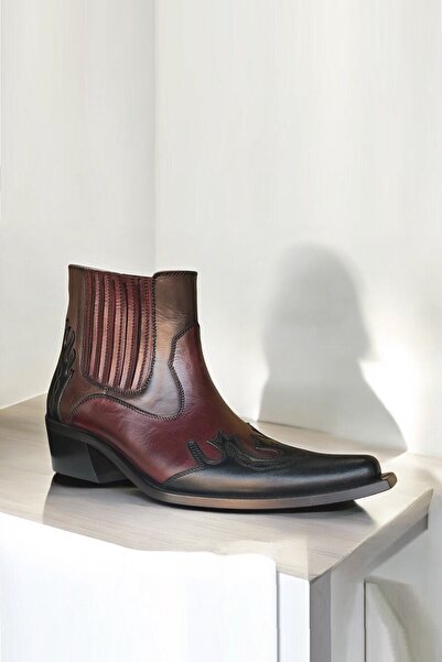 DOKA Erkek Western Bot 4539356 Siyah - Bordo - Kahve