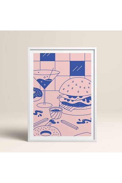 HOMEPACK Pictură cu un singur cadru din lemn Pictură poster dintr-o bucată TK/820